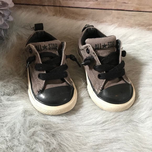 Converse Other - Converse Street No Tie Gray Black Low Shoes Boy 6